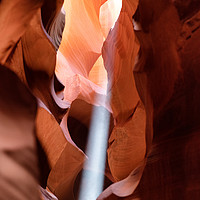 Buy canvas prints of Tight sunlight beam coming into Antelope cave  by Thomas Baker