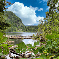Buy canvas prints of Mountain Lake in the wilderness of Washington Stat by Thomas Baker