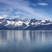 Buy canvas prints of Wide view of Alaska Glacier bay landscape during l by Thomas Baker