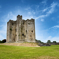 Buy canvas prints of Ancient mediaeval castle in Ireland surrounded by grassy fields  by Thomas Baker