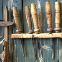 Buy canvas prints of historic woodworking tools by sharon hitman
