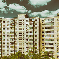 Buy canvas prints of Communist Building Apartments by Radu Bercan