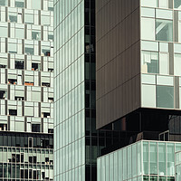 Buy canvas prints of Business Building Windows Abstract Detail by Radu Bercan