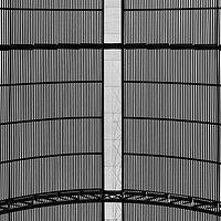 Buy canvas prints of Metal Roof Black And White Abstract by Radu Bercan