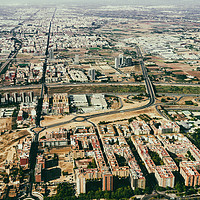 Buy canvas prints of Aerial Photo Of Valencia City Surrounding Area In  by Radu Bercan