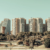 Buy canvas prints of Valencia City Skyline In Spain by Radu Bercan