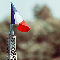 Buy canvas prints of France Flag Close Up On Sunny Day by Radu Bercan