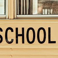 Buy canvas prints of American School Bus Sign by Radu Bercan
