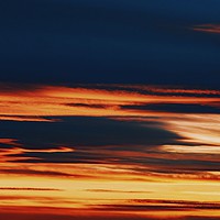 Buy canvas prints of Beautiful Red And Orange Summer Sunset Sky by Radu Bercan