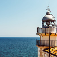 Buy canvas prints of Lighthouse Of Papa Luna Castle In Peniscola, Spain by Radu Bercan