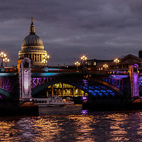Buy canvas prints of St Paul's Cathedral and Southwark bridge. by Rob Lucas