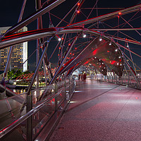 Buy canvas prints of  Singapore's Helix bridge  by Rob Lucas