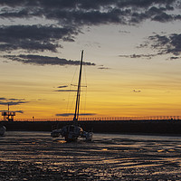 Buy canvas prints of Herne Bay Harbour Sunset by Chris Roberts