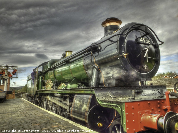 Steam Locomotive 4936 `Kinlet hall` Picture Board by Catchavista 