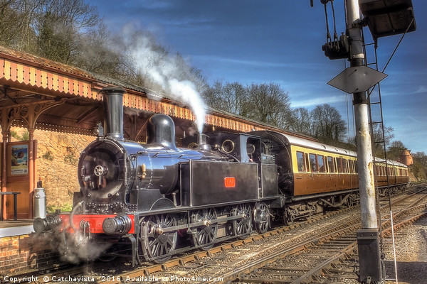 Steam Locomotive 1054 - the LNWR Coal Tank Picture Board by Catchavista 