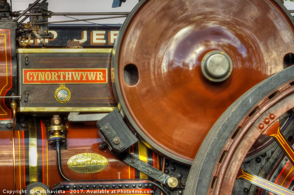 "Vintage Fowler Locomotive: A Close Encounter" Picture Board by Catchavista 