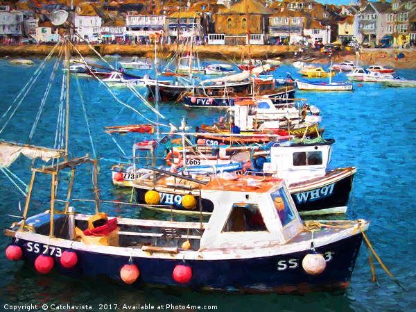 Enchanting Maritime Bucolic, St Ives Picture Board by Catchavista 