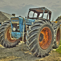 Buy canvas prints of Porth Meudwy Tractor by Catchavista 