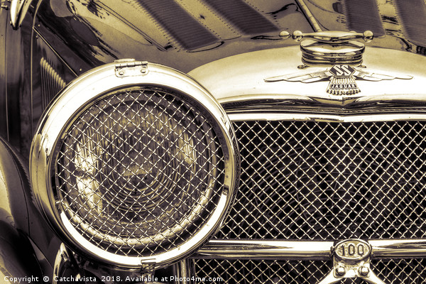 Vintage Car Grille - Sepia Picture Board by Catchavista 