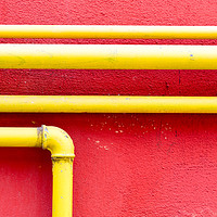 Buy canvas prints of yellow gas pipe by Massimo Lama