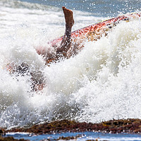 Buy canvas prints of foot immersed in the surf by Massimo Lama