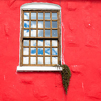 Buy canvas prints of Window on red wall by Massimo Lama