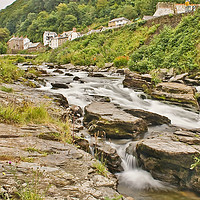 Buy canvas prints of The River Lyn at Lynmouth, Devon by Julian Paynter