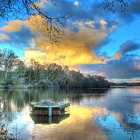 Buy canvas prints of Frensham Pond at sunset by Julian Paynter