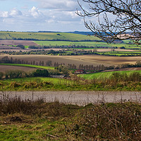 Buy canvas prints of Layered view from Butser Hill in Hampshire by Julian Paynter
