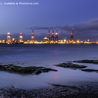 Buy canvas prints of L2 container terminal, Liverpool. by Kevin Elias
