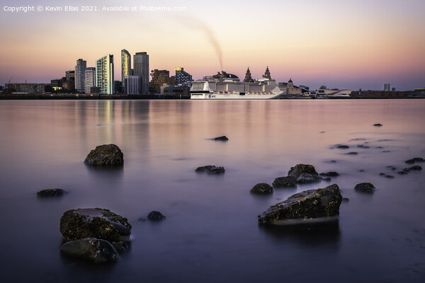'Enchanting Liverpool Waterfront at Dusk' Picture Board by Kevin Elias