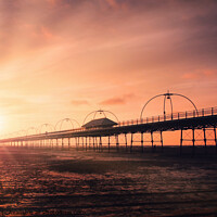 Buy canvas prints of Pier sunset by Kevin Elias