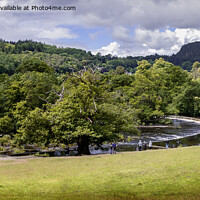 Buy canvas prints of Horseshoe falls, Wales by Kevin Elias