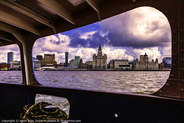 Ferry across the mersey Picture Board by Kevin Elias