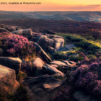Buy canvas prints of Peak district sunset by Kevin Elias