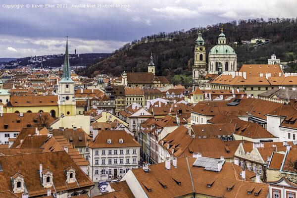 Rooftops of Prague Picture Board by Kevin Elias