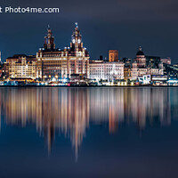Buy canvas prints of Captivating Liverpool Skyline Reflections by Kevin Elias
