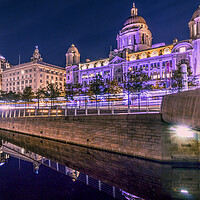 Buy canvas prints of Three Graces of Liverpool by Kevin Elias