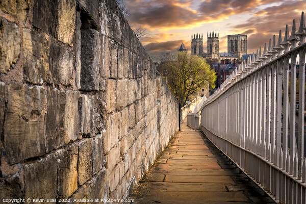 York's Ancient Walls Embrace the Minster Picture Board by Kevin Elias
