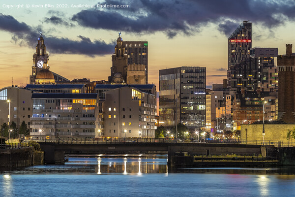 Liverpool at dusk Picture Board by Kevin Elias
