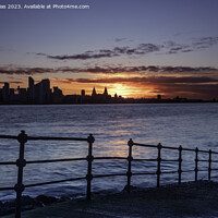 Buy canvas prints of Liverpool city sunrise by Kevin Elias