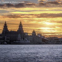 Buy canvas prints of Liverpool sunrise by Kevin Elias