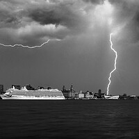 Buy canvas prints of Liverpool lightning by Kevin Elias
