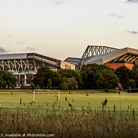Buy canvas prints of The Glorious Anfield Under Evening Sun by Kevin Elias