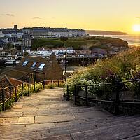 Buy canvas prints of Whitby sunset by Kevin Elias