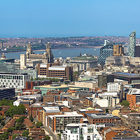 Buy canvas prints of Liverpool city from above by Kevin Elias