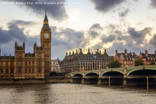 Westminster bridge Picture Board by Kevin Elias
