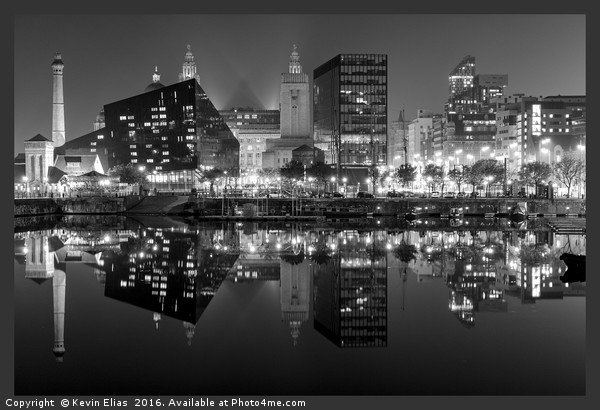 Serene Canning Dock Reflections Picture Board by Kevin Elias