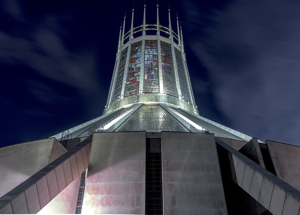 Liverpool Metropolitan cathedral Picture Board by Kevin Elias