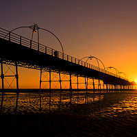 Buy canvas prints of SUNSET AT SOUTHPORT by Kevin Elias